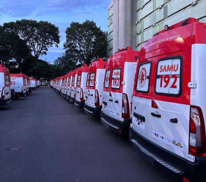 Manaus ganha novas ambulâncias do governo federal para fortalecer a frota do Samu