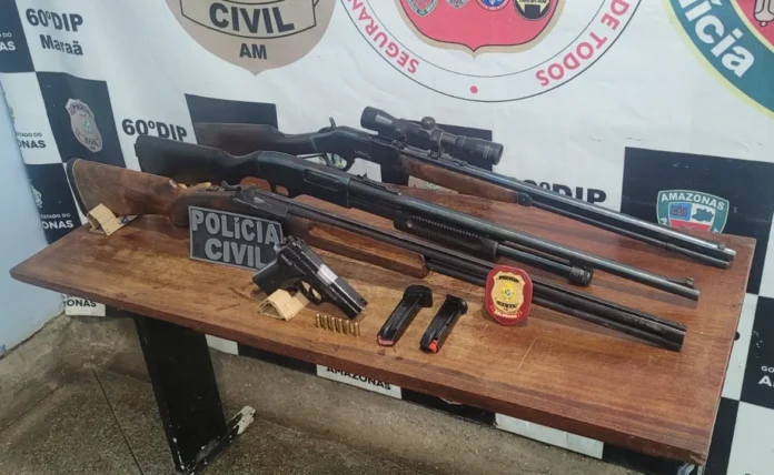 Notícias do Amazonas Apreensão de Quatro Armas Relacionadas aos ‘Piratas do Rio’ Realizada pela Polícia no Amazonas