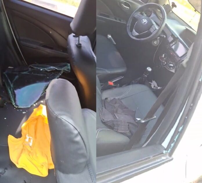 Criminosos em Manaus quebram janelas de carros com pedras e furtam pertences de motoristas na Zona Norte