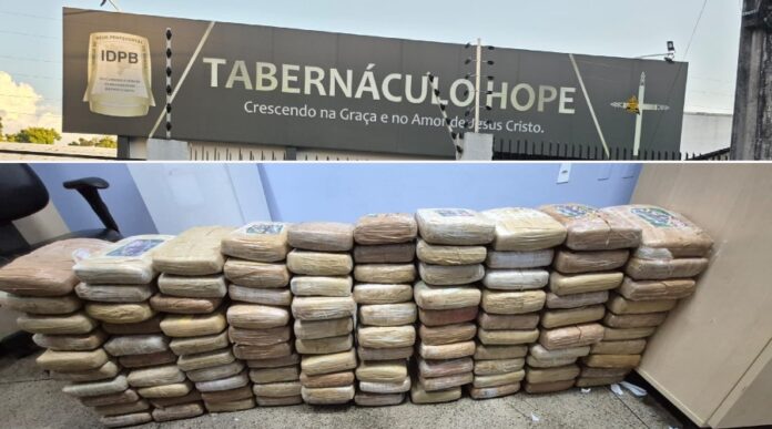 Dupla é detida com 138 kg de maconha ocultos em igreja na zona leste de Manaus