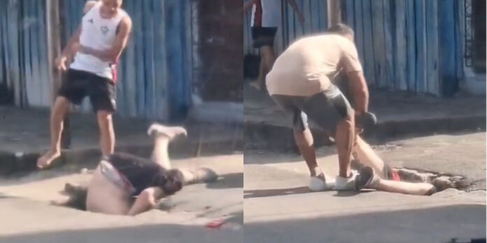 Homem é agredido por grupo e acaba preso em bueiro aberto em Manaus