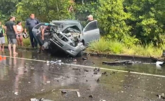 Grávida perde a vida em trágica colisão frontal na rodovia AM-070 entre Manaus e Manacapuru
