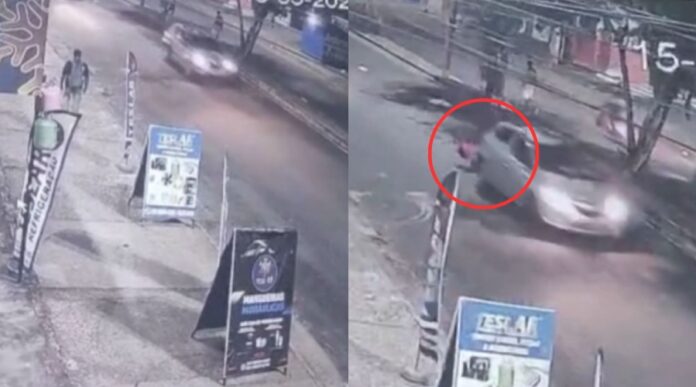 Morador de rua empurra idosa que falece após atropelamento em Manaus
