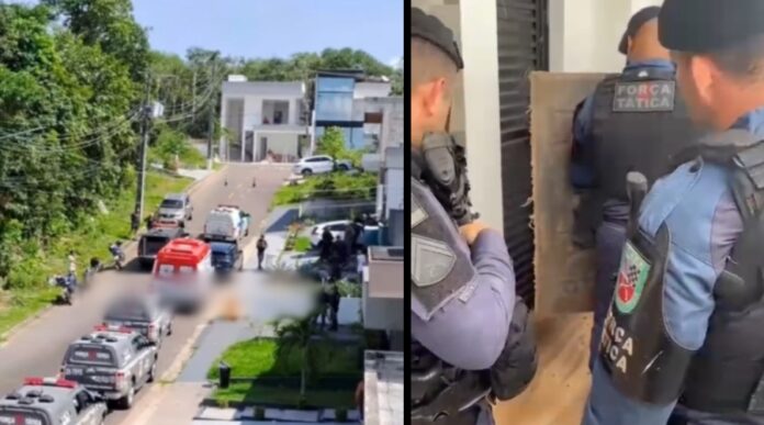 Homem em surto psicológico faz familiares reféns com faca ao invadir a casa da mãe em Manaus