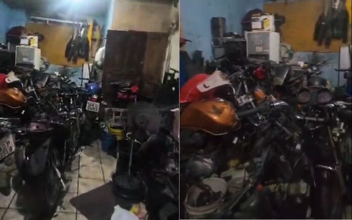 Oficina ilegal de desmanche de motocicletas é encontrada na Zona Norte de Manaus