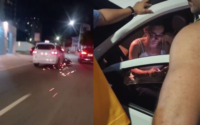 Motorista identificada após arrastar motocicleta de entregador por quase dois quilômetros em Manaus