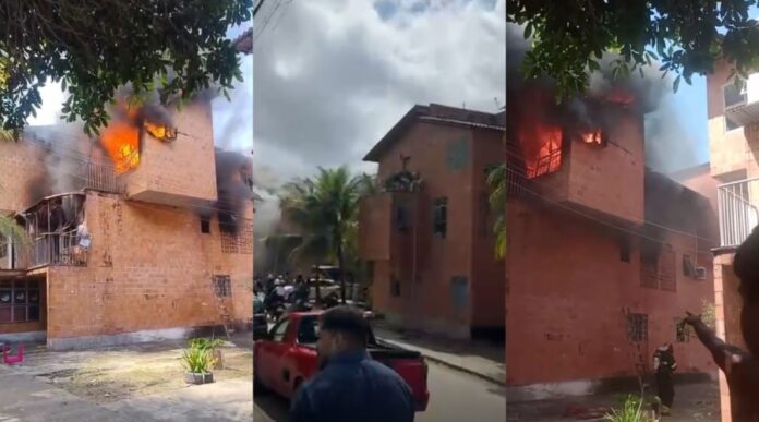 Incêndio devastador em Prosamim, Manaus, atinge quatro apartamentos e deixa pelo menos oito feridos