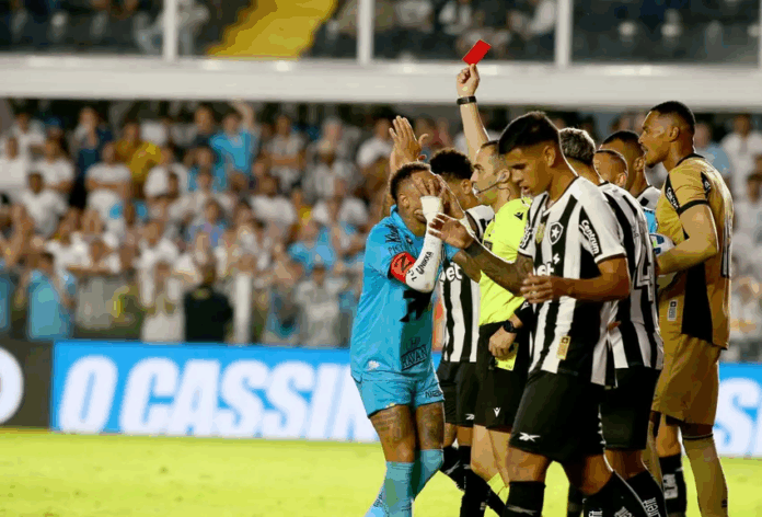Botafogo conquista vitória na Vila Belmiro após expulsão de Neymar pelo Santos