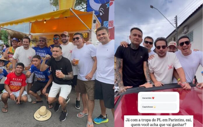 ‘Tropa do PL’ vai de Garantido e abraça o vermelho em Parintins