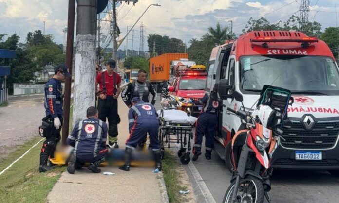 Motociclista sofre grave acidente no Distrito Industrial de Manaus