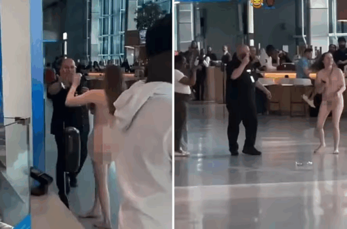 Passageira nua em aeroporto do Texas fere dois e se identifica como Vênus