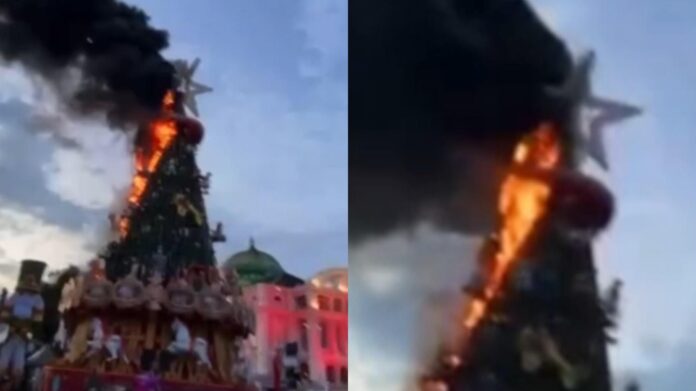 Notícias do Amazonas – Incêndio danifica árvore de Natal no Largo de São Sebastião