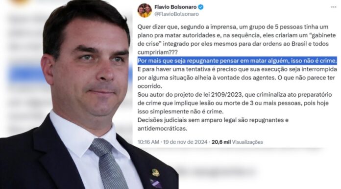 Notícias do Amazonas – Flávio Bolsonaro minimiza plano de assassinato contra Lula