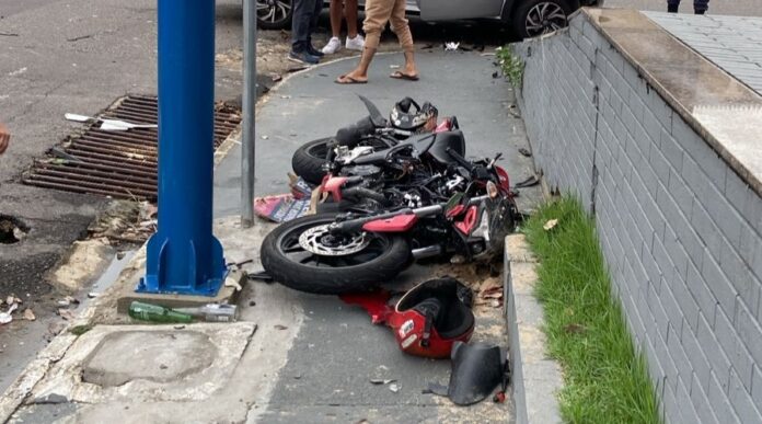 Notícias do Amazonas – Motociclista sofre ferimentos em colisão na Avenida João Valério