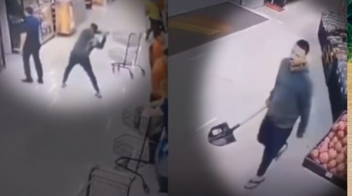 Notícias do Amazonas – Homem é detido por agredir gerente de supermercado com pá