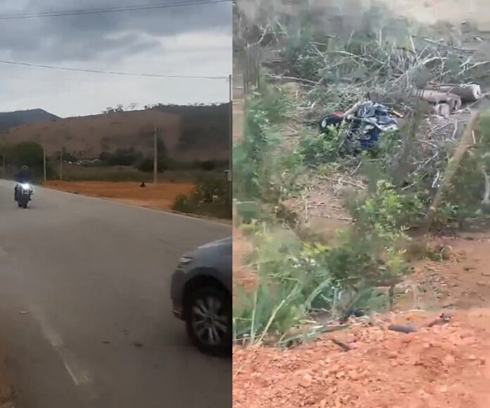 Motociclista morre em colisão na MG-217 ao tentar alcançar 200 km/h