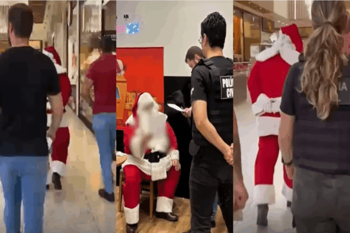 Papai Noel detido em shopping de Lages por crime contra criança durante Natal